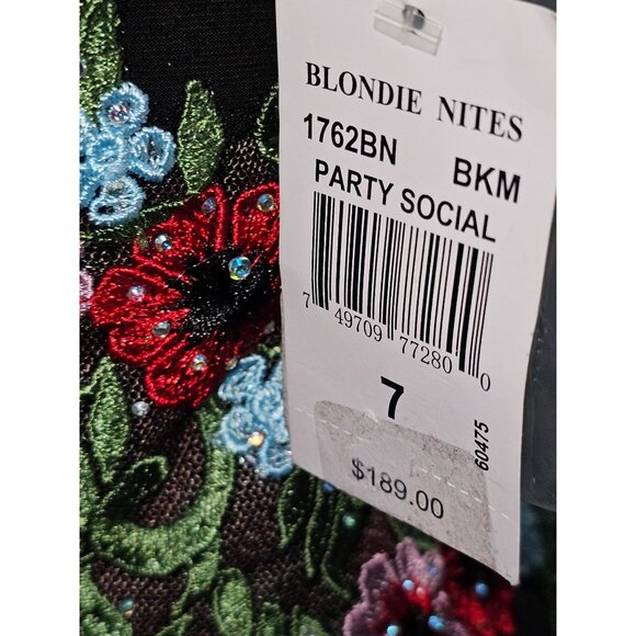 NWT Blondie Nites Stacy Sklar Dress 3 Embroidered Floral Fairycore Sz 7 169 - Picture 8 of 14